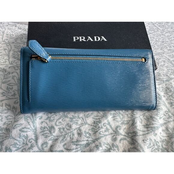 Prada long wallet Kindred blue - Picture 7 of 8